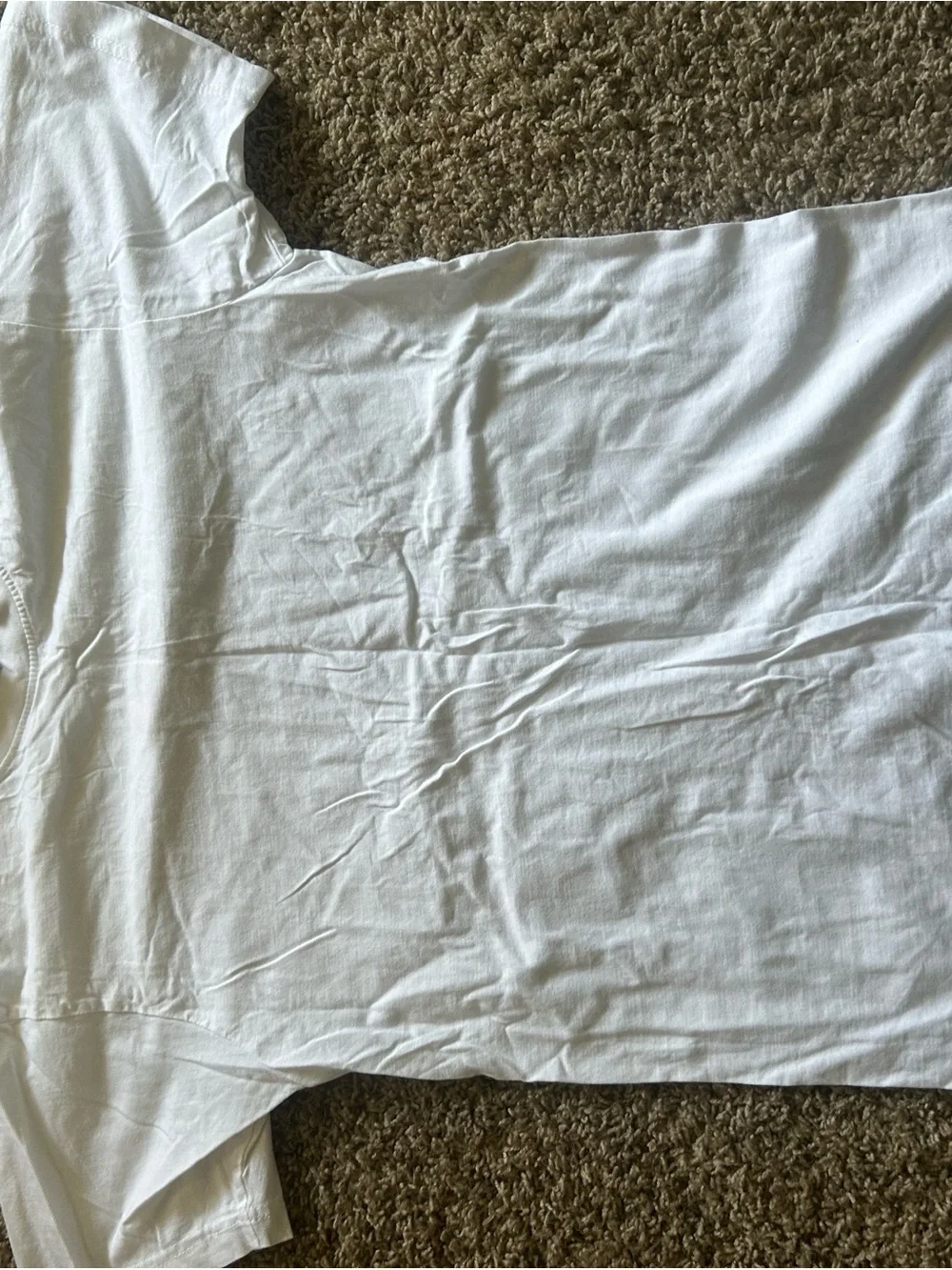 White kids Crew Neck T-Shirt